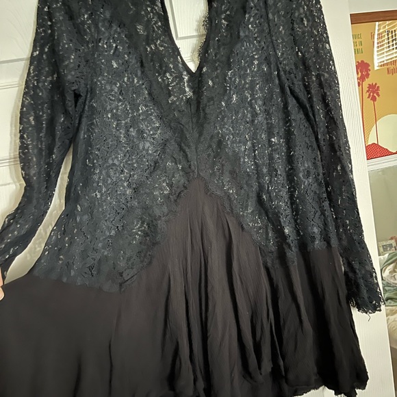 Free People Lace Tell Tale Cutout Tunic/Mini Dress - Picture 1 of 6